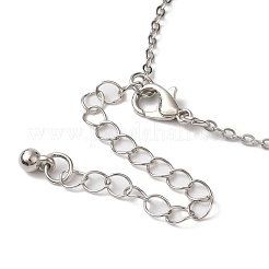 Colliers de chaîne de câble de pendentif d'alliage de fleur de 5 pétale pour des femmes&nbsp;NJEW-Q343-03P