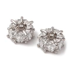 Латунные микро проложить кубического циркония бусы KK-CJC0013-07P-RS