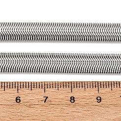 Ожерелья из плоской цепочки-змейки из нержавеющей стали 304 толщиной 8 мм NJEW-P338-09P