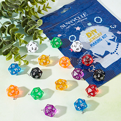 16шт 8 стиля прозрачные акриловые подвески&nbsp;MACR-SC0002-12