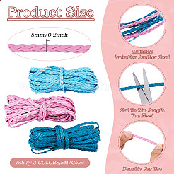 3 цветной плетеный шнур из искусственной кожи&nbsp;LC-TA0001-01