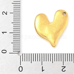 Подвески в форме сердца из нержавеющей стали 304 STAS-R162-01G-03