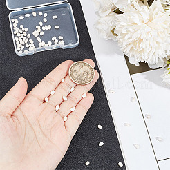 1 連売り天然養殖淡水真珠ビーズ 連売り  ポテト  ベージュ  3.5~6x3~4mm  穴：0.7mm  約60個/連  13.58インチ〜13.98インチ（34.5cm〜35.5cm）&nbsp;PEAR-GO0001-04