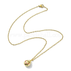 Ожерелье с подвеской из сплава и эмали в форме кошки&nbsp;NJEW-JN04613-01