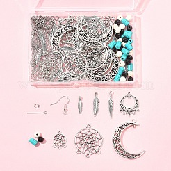 Наборы для изготовления сережек из плетеной сетки/паутины своими руками DIY-FS0008-65