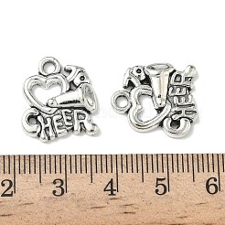Colgantes de aleación de estilo tibetano con megáfono de animadora&nbsp;TIBEP-NH0001-01B-AS