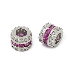 Латунные микро проложить кубического циркония бусы KK-H202-07P