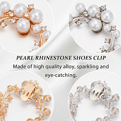 4 шт. 2-цветные украшения для обуви из сплава со стразами&nbsp;FIND-GF0006-59