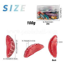 Окрашенные натуральные шарики полумесяц BSHE-SC0001-08