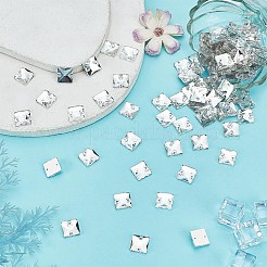 80 шт. квадратной формы пришивной стразы FIND-FG0003-79A