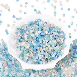 Perles de verre imitation jade couleur fgb&nbsp;SEED-Q040-07A-C06