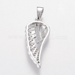 Латунные микро проложить кубического циркония подвески ZIRC-L067-22-P-NR