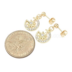 Серьги-гвоздики из сплава с кристаллами и стразами&nbsp;EJEW-JE06657-03