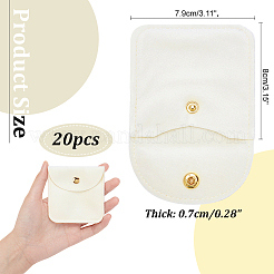 Бархатные мешочки с клапаном для украшений TP-WH0007-12G-01