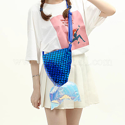 Блестящая голограмма спандекс русалка ткань с принтом рыбьей чешуи&nbsp;DIY-WH0304-587A