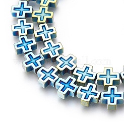 Гальванические немагнитная синтетический гематит бисер пряди&nbsp;G-P392-F