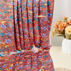 Polyesterstoff mit Blumenmuster&nbsp;AJEW-WH0766-35C