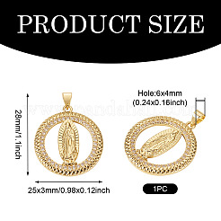 1 шт. латунные подвески с микропаве из кубического циркония&nbsp;KK-TA0002-80A-G