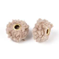 シェルパ ヨーロピアンビーズ  ロンデル  キャメル  20x13mm  穴：4mm&nbsp;FIND-WH0126-573I