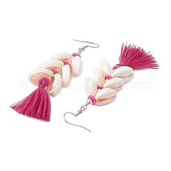 Серьги-подвески в форме ракушки&nbsp;EJEW-JE06418