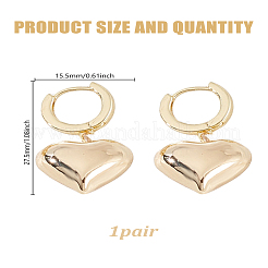 1 paio di orecchini a cerchio in ottone&nbsp;EJEW-LP0007-123G