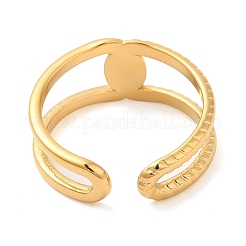 304ステンレススチール中空ノットオープンカフリング女性用  18KGP本金メッキ  内径：18mm&nbsp;STAS-D085-39G