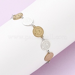 Браслеты из нержавеющей стали 304 Religion для женщин&nbsp;LS-BJEW-F524-03GP