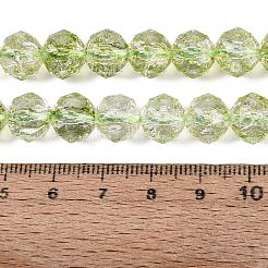 Fili di perline di vetro trasparenti screpolate&nbsp;GLAA-N063-10mm-07