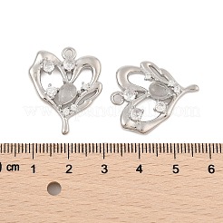 Pendentifs avec zircon cubiques à micro-pavés en laiton&nbsp;KK-L223-019P