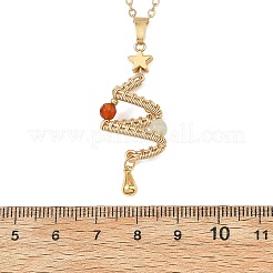 Collier pendentif sapin de Noël en fil de cuivre&nbsp;NJEW-TA00271