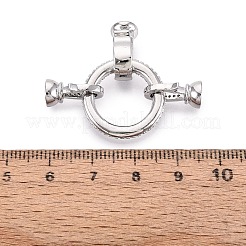 Fermoirs repliables en laiton micro pave zircone cubique transparente&nbsp;KK-Q074-19P