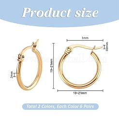 Серьги-кольца из нержавеющей стали 304&nbsp;STAS-PH0019-03