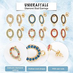 12 pieza de accesorios para pendientes de acero inoxidable 304 de 6 colores&nbsp;STAS-UN0031-75
