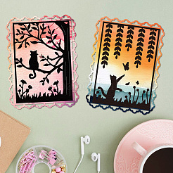 Трафареты для резки углеродистой стали в форме кошки&nbsp;DIY-WH0309-2488