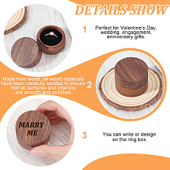 Колонка деревянные кольца для пальцев коробка CON-WH0089-16