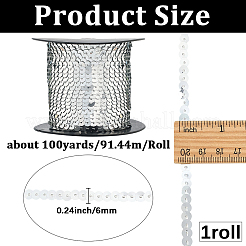 1 рулон ПВХ-бусины с пайетками&nbsp;DIY-SP0005-27E