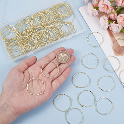 合金オープンバックベゼルペンダント100個。  UVレジンDIY用  エポキシ樹脂  プレスジュエリー  リング  ライトゴールド  34.5~35x34.5x1.5mm  穴：2.5x1mm&nbsp;FIND-OC0013-31A