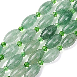 Естественный зеленый кварцевые нити бисера&nbsp;G-G453-C05-8x13mm