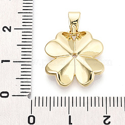 Латунные микропаве прозрачные подвески с фианитом&nbsp;KK-T080-15A-G