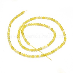 Нити бусин из натурального окрашенного и нагретого желтого агата&nbsp;G-O180-05C