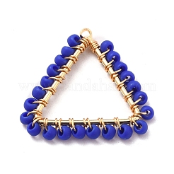 Pendentifs en perles de rocaille en verre opaque mat&nbsp;PALLOY-JF00521