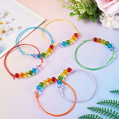6шт. браслеты из стеклянных бусин&nbsp;BJEW-TAC0038