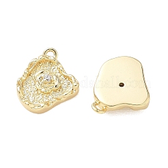 Breloques en laiton zircon cubique transparent&nbsp;KK-C259-16G