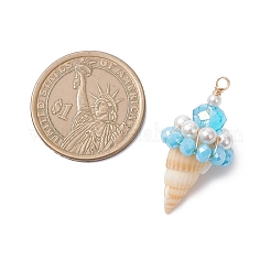 Подвески из ракушек и стекла&nbsp;PALLOY-TA00359-04