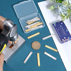 20 шт. 2-х цветные подвески-соединители из нержавеющей стали 304&nbsp;STAS-SC0008-99