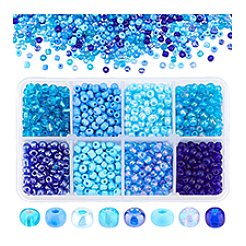 Смешанный стиль 6/0 круглый стеклянный бусины SEED-PH0006-4mm-03