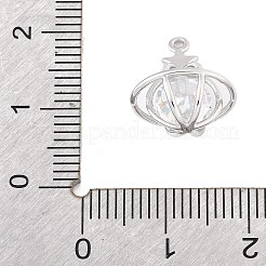 Латунные микропаве прозрачные кубические циркониевые подвески&nbsp;KK-K371-32P