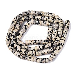 Natur Dalmatiner Jaspis Perlen Stränge&nbsp;G-Q606-46A-01