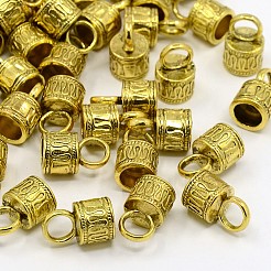 チベット風合金留め具  バレル  アンティーク黄金  鉛フリー＆カドミウムフリー＆ニッケルフリー  14x8.7mm  穴：5mm  内孔：6mm&nbsp;GLF10370Y-NF