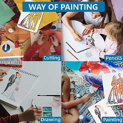 1 набор трафаретов для рисования на тему свадьбы и домашних животных DIY-MA0004-94